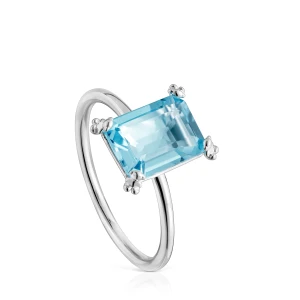 Pierścionek Color Pills Ze Srebra Z Topazem - Tous