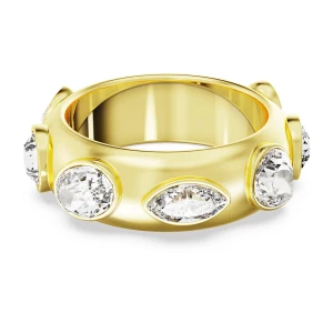 Pierścionek Dextera, Szlify różnorodne, Biały, Powłoka w odcieniu złota Swarovski