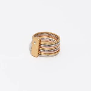 Pierścionek faktura trzykolorowy BIMBA Y LOLA