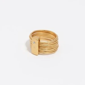 Pierścionek faktura złoto postarzane BIMBA Y LOLA