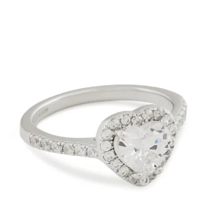 Pierścionek ICED STUFF Heart Gem Białe złoto