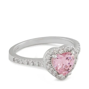Pierścionek ICED STUFF Heart Gem Białe złoto