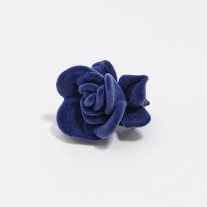 Pierścionek kwiat flokowany niebieski BIMBA Y LOLA
