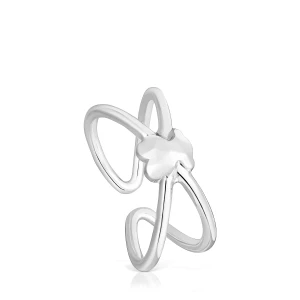 Pierścionek Otwarty Ze Srebra Z Misiem Icon Metal - Tous Rozmiar