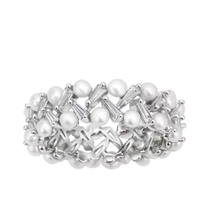 Pierścionek srebrny z perłami i cyrkoniami - Pearls of Sky Pearls of Sky - Biżuteria YES