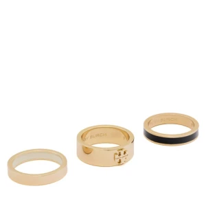 Pierścionek Tory Burch Enamel Ring Set 184445 Czarny