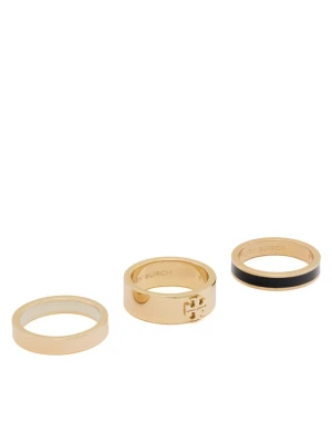 Pierścionek Tory Burch Enamel Ring Set 184445 Czarny