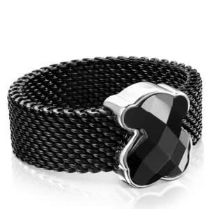 Pierścionek TOUS Icon Mesh 1002790512 Czarny