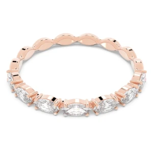 Pierścionek Vittore, Szlif markiza, Biały, Powłoka w odcieniu różowego złota Swarovski