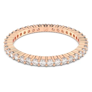 Pierścionek Vittore, Szlif okrągły, Biały, Powłoka w odcieniu różowego złota Swarovski