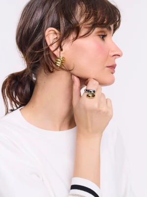 Pierścionek w kolorach złota i srebra TARANKO