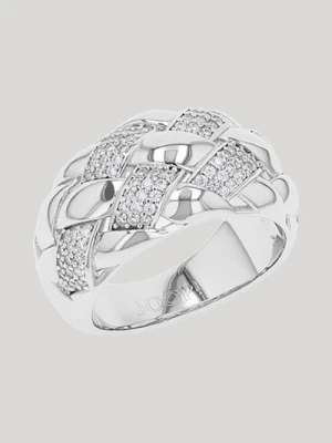 Pierścionek w kolorze srebrnym z cyrkonią Joop