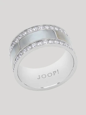 Pierścionek w kolorze srebrnym z cyrkonią Joop
