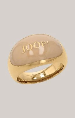 Pierścionek w złotym kolorze z logo Joop