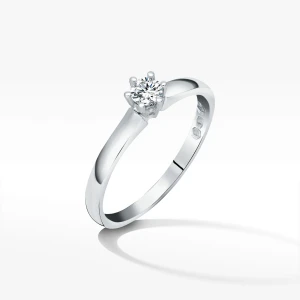 Pierścionek z białego złota z diamentem Filipowicz