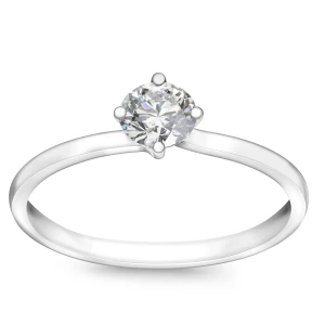 Pierścionek z białego złota z diamentem laboratoryjnym YES Responsible Diamond - Valentine Valentine - Biżuteria YES