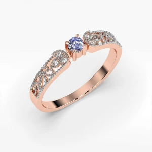 Pierścionek z diamentami i tanzanitem Filipowicz