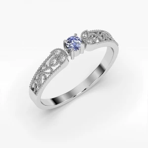 Pierścionek z diamentami i tanzanitem Filipowicz