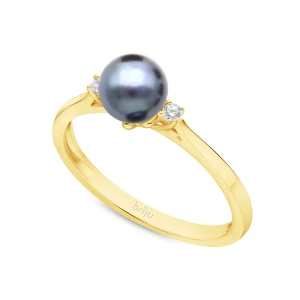 Pierścionek z brylantami żółte złoto 0, 044 ct 585 (B0781-100) Briju