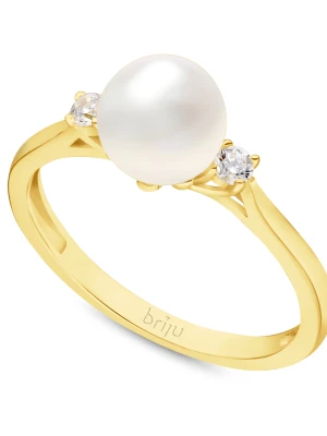 Pierścionek z brylantami żółte złoto 0, 078 ct 585 (B0782-100) Briju