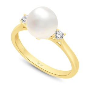 Pierścionek z brylantami żółte złoto 0, 116 ct 585 (B0783-100) Briju