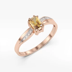 Pierścionek z cytrynem i diamentami Filipowicz