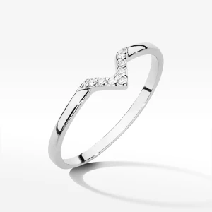 Pierścionek z diamentami z białego złota Filipowicz