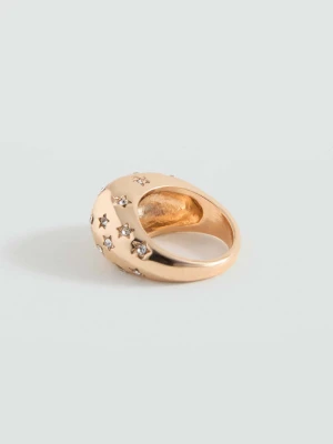 Pierścionek z gwiazdkami złoty - Dziewczyna - Rozmiar uniwersalny - MANGO TEEN