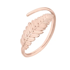 Pierścionek z liściem laurowym z różowego złota SOTHO