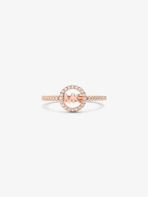 Pierścionek z logo ze srebra próby 925 pokryty metalem szlachetnym Michael Kors
