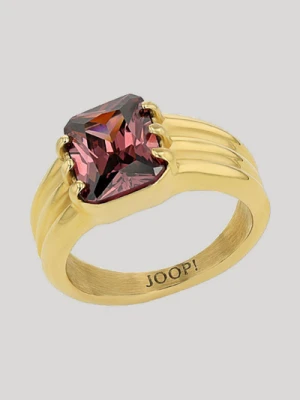Pierścionek z ozdobnym kamieniem, w kolorze złoto-liliowym Joop