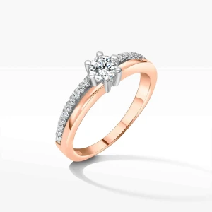 Pierścionek z różowego złota z diamentami Filipowicz