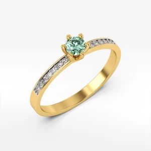 Pierścionek z szmaragdem i diamentami Filipowicz
