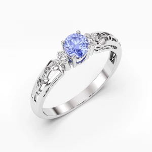 Pierścionek z tanzanitem i diamentami Filipowicz