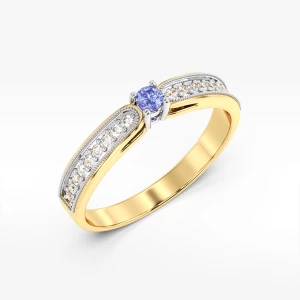 Pierścionek z tanzanitem i diamentami Filipowicz