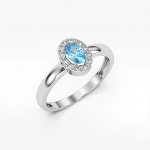 Pierścionek z topazem i diamentami Filipowicz