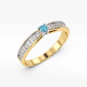 Pierścionek z topazem i diamentami Filipowicz