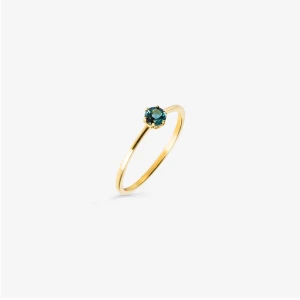 Pierścionek z topazem london blue 3, 9 mm; złoty Ania Kruk