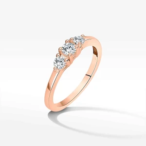 Pierścionek z trzema diamentami Filipowicz