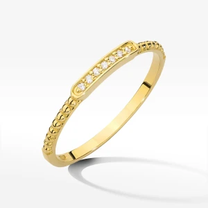 Pierścionek z żółtego złota z diamentami Filipowicz