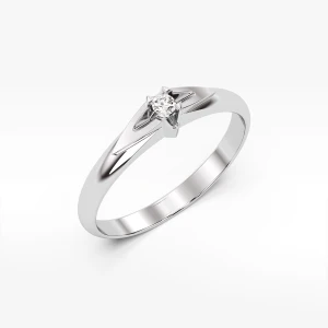 Pierścionek zaręczynowy z białego złota Filipowicz