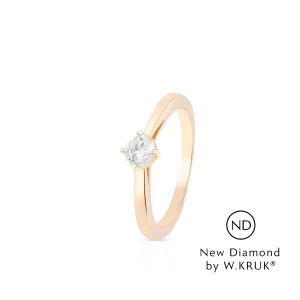 W.KRUK - Pierścionek zaręczynowy złoty Doskonały - New Diamond by W.KRUK 0,2 ct