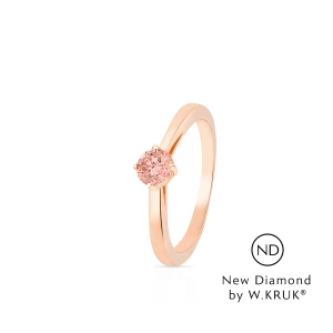 W.KRUK - Pierścionek zaręczynowy złoty Doskonały - New Diamond by W.KRUK 0,2 ct