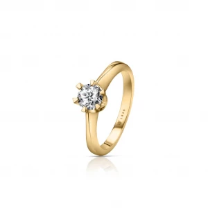Zdjęcie produktu W.KRUK - Pierścionek zaręczynowy złoty Jedyny - 0,7 ct