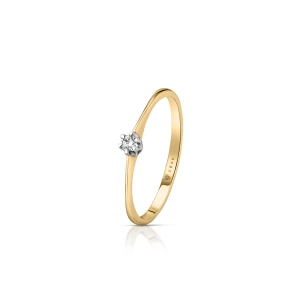 W.KRUK - Pierścionek zaręczynowy złoty Jedyny - 0,05 ct