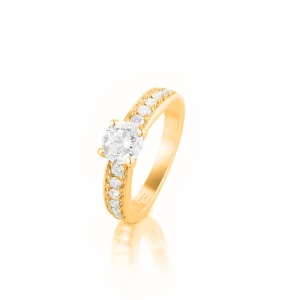 W.KRUK - Pierścionek zaręczynowy złoty Szczęśliwy - 1,35 ct
