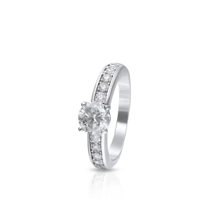 W.KRUK - Pierścionek zaręczynowy złoty Szczęśliwy - 1,36 ct