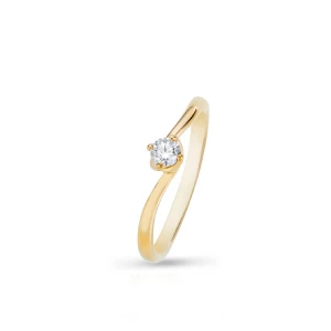 W.KRUK - Pierścionek zaręczynowy złoty - 0,15 ct