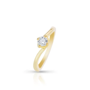 W.KRUK - Pierścionek zaręczynowy złoty - 0,33 ct