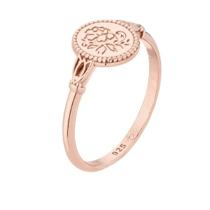 Pierścionek zdobiony różą z różowego złota : pierścionki - 16 SOTHO